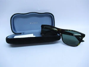 Gucci GG0687S 003 Havana/Green Sunglasses GP3112955 - Picture 1 of 7