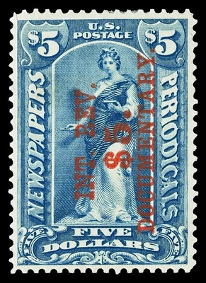 Scott R160 1898 $5.00 Documentary Revenue Mint VF OG HR Cat $150 - Image 1 of 2