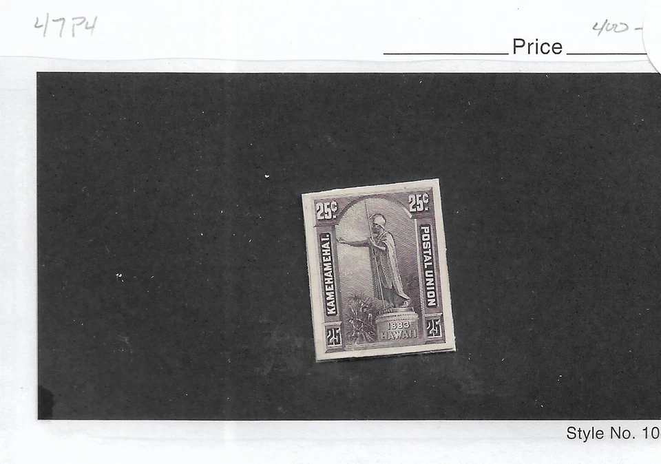 Hawaii: Sc #47P4, India Card (65492) - Image 1 of 1