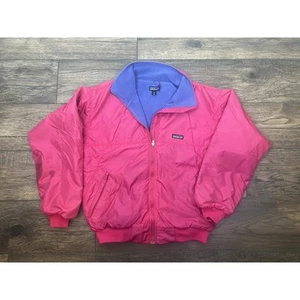 Vintage Patagonia Fleece Lined Softshell Ski Jacket Made in USA Pink Sz Medium - Picture 1 of 9
