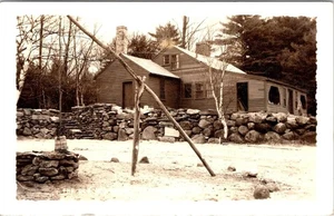 RPPC, Francestown, NH New Hampshire OLD RED HOUSE Hillsborough Co 1941 Postcard - Picture 1 of 2