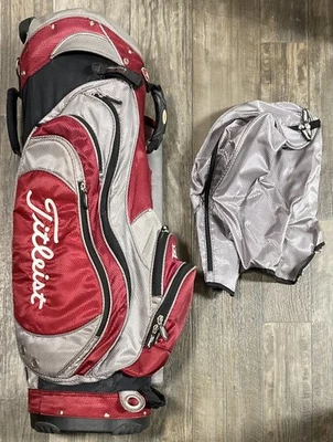 Bolsa de golf Titleist Carrito 15 vías roja/negra paraguas ranura putter CON CAPUCHA Foto 1 de 4