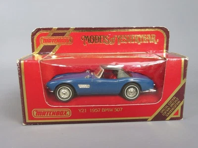 C974 Matchbox Y-21 BMW 507 1957 Blau IN Schachtel Vintage Ausgabe Sonderangebot - Bild 1 von 4