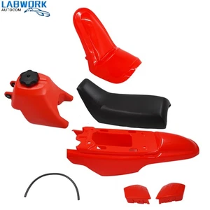 Plastic Fender Body Seat Gas Tank Kit For Yamaha PW50 PY50 Red - Picture 1 of 12