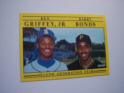 Бейсбольная карточка Ken Griffey Jr Barry Bonds 1991 Fleer No710 почти как новая или лучше - Изображение 1 из 2