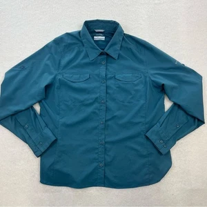 Camisa COLUMBIA Mujer Punta de Flecha Trail Omni Tono Mecha-Azul Manga Larga Talla XL - Imagen 1 de 7