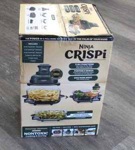 New Ninja Crispi 5-in-1 Portable Glass Air Fryer 4-QT, 2.5-QT & 6-Cup FN103BF - Picture 1 of 2