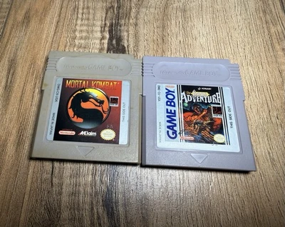 Original Game Boy Game Lot, Castlevania Adventure & Mortal Kombat Tested - Image 1 of 3