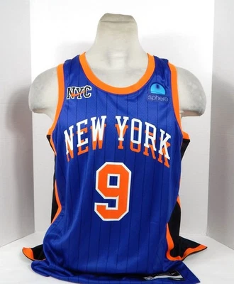 2023-24 Mens New York Knicks RJ Barrett #9 Swingman Blue Jersey Nike 48 - Image 1 of 4