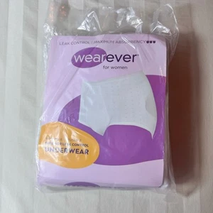 Wearever For Women Leak-Control Super Absorbency Washable Underwear White Sz 2X - Picture 1 of 5