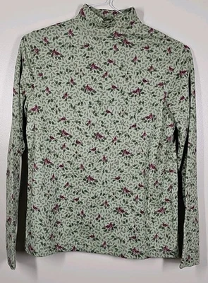 Croft & Barrow женщин маленький длинным рукавом верхний праздник holly и кардиналов водолазка - Изображение 1 из 4