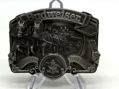 Anheuser Busch Budweiser Clydesdale Caballos Carro Cinturón Hebilla Rey De Cervezas Foto 1 de 4