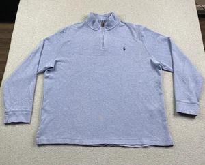 Polo Ralph Lauren Sweater Mens XL Estate Rib Knit 1/4 Zip Pullover Preppy Pony - Picture 1 of 18