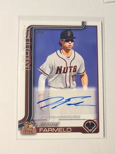 2025 Topps Pro Debut Autograph Jonny Farmelo #PD-156 Auto Modesto Nuts - Picture 1 of 2
