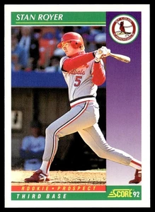 1992 Score Stan Royer Rookie St. Louis Cardinals #822 - Picture 1 of 2