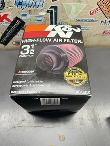 Filtro de aire con abrazadera universal K&N 3-1/2" ID FLG 6" B 4-5/8" T 6" H RE-0950 - Imagen 1 de 7