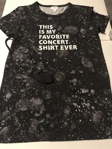 Lularoe S Liv T Shirt Ribbed neckline Small “This Is My Favorite Concert" #147 - Picture 1 of 6