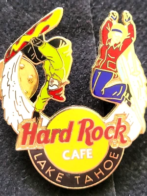 RARE vVintage Hard Rock Cafe ®  pin "Lake Tahoe  skiing and snowboarding HR0089 - Image 1 of 2
