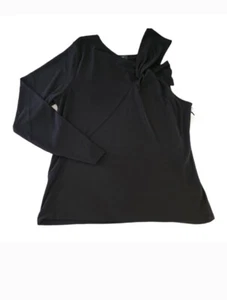 Halogen One Sleeve Shirt Blouse Black Size Large NWT - Picture 1 of 5