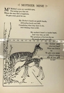 Mother Mine tender heart watchful gentle healing Nursery Vintage illustration - Picture 1 of 3