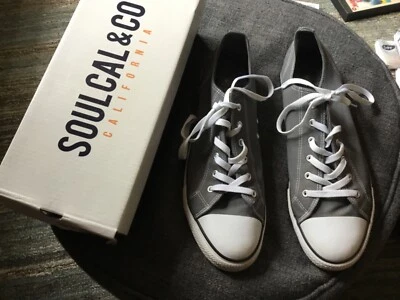 SoulCal Canvas Low - Grey - U.K. Size 12 - Image 1 of 4