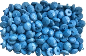 Buttons 20mm 32L Light Blue Leather Effect Aran Football Shank Button (Q872) - Picture 1 of 24