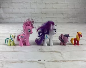 My Little Pony Lotto di 5 Cake Topper Toys MLP Misti Sciolti 2” - 5” PVC Toy Ponyes - Foto 1 di 6