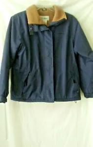 Chaqueta de revestimiento de poliéster LL Bean para mujer talla M azul/bronceado de nailon manga larga - Imagen 1 de 6
