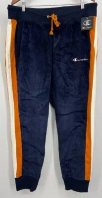 Champion Hombres Pana Azul Marino Naranja Blanco Jogger 2XL NUEVO Cordón Algodón Foto 1 de 4