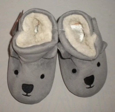 NUEVO CON ETIQUETAS GYMBOREE GRIS CACHORRO ZAPATILLAS NIÑO TALLA 7-8 OJOS Y NARIZ, SUELA ANTIDESLIZANTE Foto 1 de 4