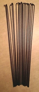 WHEELSMITH BLACK STAINLESS STEEL SPOKES 287mm x 2.0mm "14ga" LOT of 18 new - Picture 1 of 6