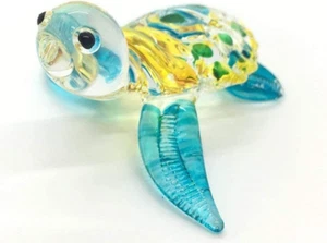 Mundgeblasenes Kunstglas, Meeresschildkröte Miniatur Tiere Sammlung, Puppenhaus Miniatur - Bild 1 von 12