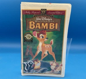 BAMBI VHS 55th Anniverary Walt Dinsney's Masterpiece Limited Edition Clam Shell - Picture 1 of 7
