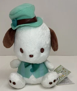 Furyu Pochacco Plush 8 Inch Puppy Dog Hat Bow Tie Sanrio 2022 - Picture 1 of 9