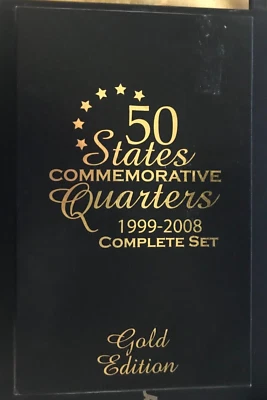 50 States Ciommemorative Quarters 1999-2008 Complete Set Gold Edition - Image 1 of 4
