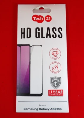 Tech21 Samsung Galaxy A32 5G Tempered Glass Screen Protector Black - Image 1 of 2