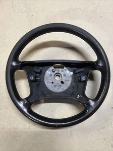 ‘01 - ‘05 E46 BMW 3 Series Black Leather 4 Spoke Steering Wheel 325i 330i OEM - Imagen 1 de 12