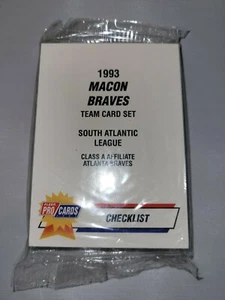 1993 MACON BRAVES MINOR LEAGUE TEAM SET FLEER PROCARDS FACTORY SEALED VERY NICE - Picture 1 of 2