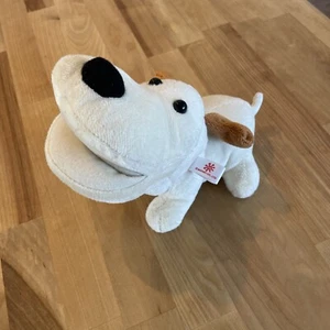 Plush 7" brown and white Large Mouth Puppy Cute Stuffed Dog Made In Japan - Picture 1 of 7