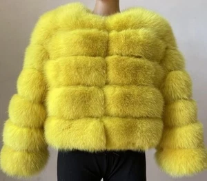 Winter Womens Faux Fox Fur Short Jackets Long Sleeve Jackets Outwear Occident - Picture 1 of 33