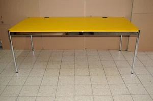 USM Haller Tisch Advanced goldgelb Schreibtisch 2m x 1m 200cm x 100cm TOP - Bild 1 von 5
