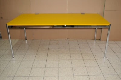 USM Haller Tisch Advanced goldgelb Schreibtisch 2m x 1m 200cm x 100cm TOP - Bild 1 von 4
