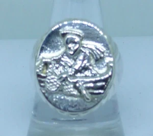 Ring Fisch aus Silber 925 Sterling Silver Piscatorius Ring San Pietro Bi - Bild 1 von 5