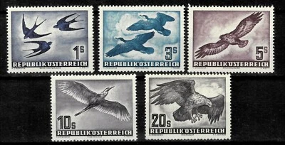 Austria 1952/53 ☀ Fauna - Birds set ☀ MH(*) Cat value 360 Eur - Image 1 of 2