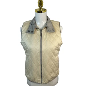 Lauren Ralph Lauren Women's Reversible Quilted Vest Butter Yellow / Gray Small - Picture 1 of 22