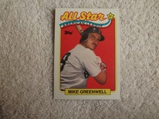 Topps 1989 / MLB "MIKE GREENWELL" #402 All Stars (Red Sox) Trading Card n24