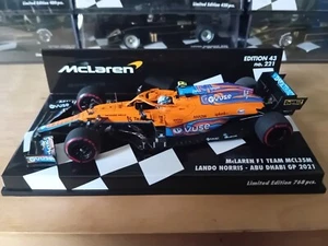 Minichamps 1:43 McLaren MCL35M Lando Norris - 2021 Abu Dhabi GP (VUSE Art Car) - Picture 1 of 9