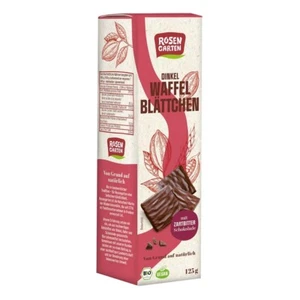 Dinkel Waffelblättchen - Zartbitter 125g | ROSENGARTEN - Bild 1 von 1
