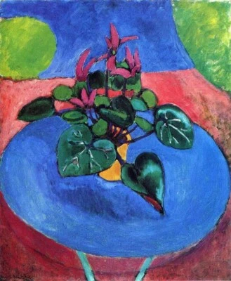 Purple Cyclamen :  Henri Matisse : 1912 : Vivid Composition Art Print to Frame - Image 1 of 2