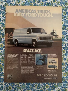 Vintage 1982 Ford Econoline Van Print Ad Space Ace - Picture 1 of 7